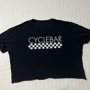 CycleBar black cropped tee size Medium